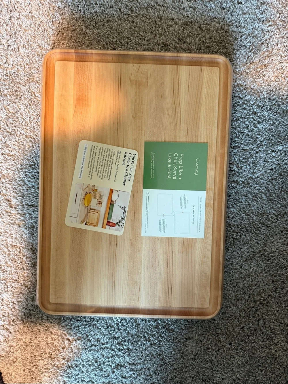 Wood Finish Serving Tray - Natural Bamboo Color